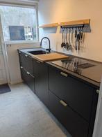 Ikea keuken Metod - 5 jaar oud, Huis en Inrichting, Keuken | Complete keukens, Ophalen, Gebruikt, Zwart, Dubbelwandige keuken