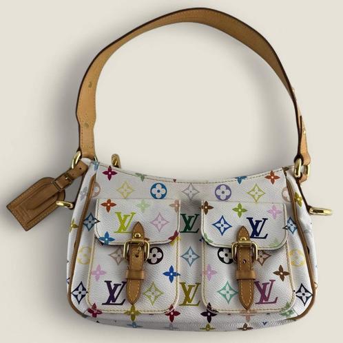 Louis Vuitton multicolor wit Lodge authentiek, Sieraden, Tassen en Uiterlijk, Tassen | Damestassen, Gebruikt, Schoudertasje, Wit