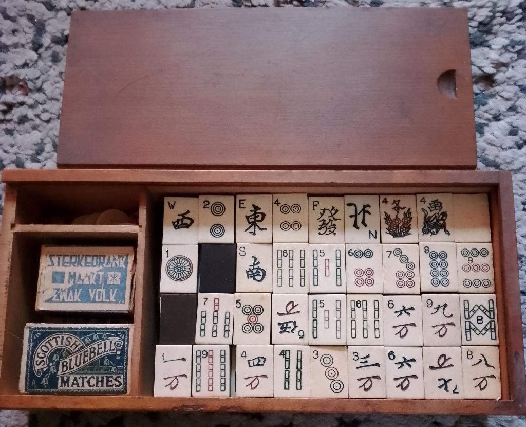 Mahjong spel - vintage, Ophalen of Verzenden