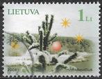 LITOUWEN 1 Lt. zegel Kerstzegel - Winterlandschap - 2004, Postzegels en Munten, Verzenden, Overige landen, Gestempeld
