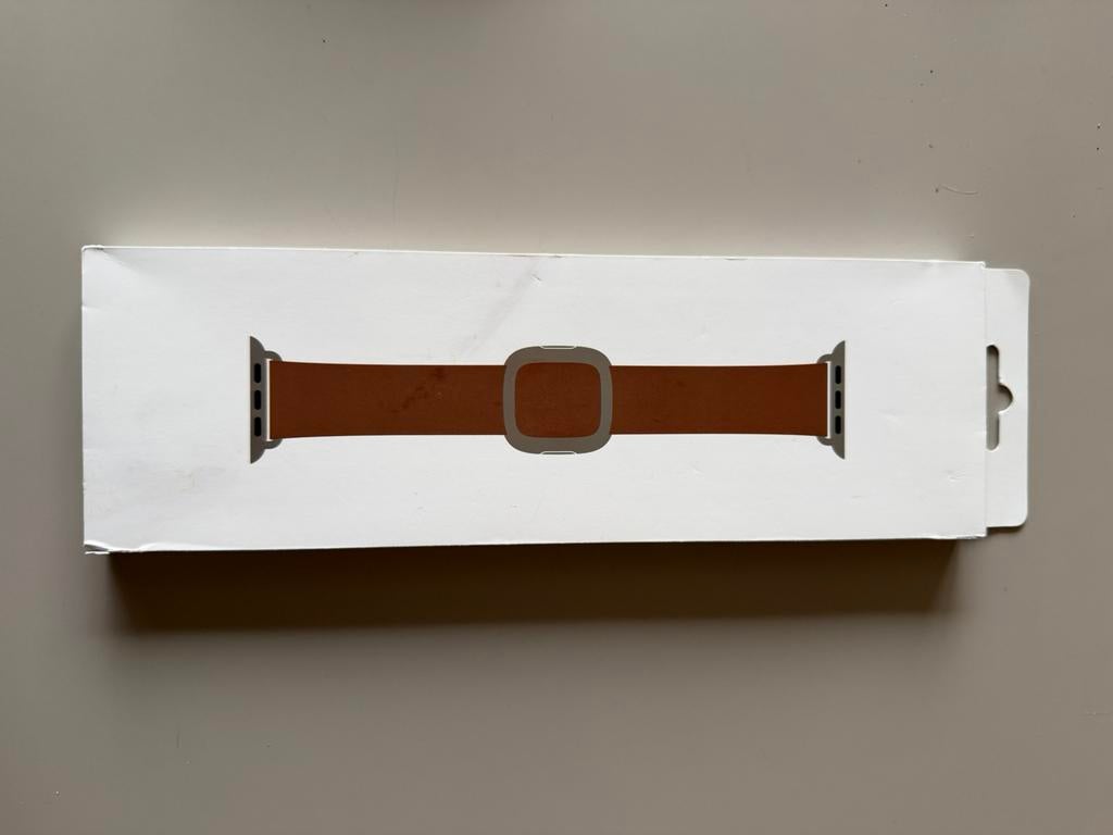 Apple Watch karamel bandje - maat S – 42 mm – origineel, Overige merken, Overige materialen, Leer, Nieuw