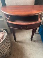 Klassieke demi-lune tafel met beschadigingen, Antiek en Kunst, Antiek | Meubels | Tafels, Ophalen of Verzenden