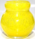 Schitterende Geel Gemarmerd Kristallen Bol Vaas, Verzenden