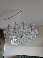 2x Kroonluchter Clayre & Eef Ø 80x60 cm kristal, Huis en Inrichting, Lampen | Kroonluchters, Ophalen, Gebruikt, Metaal