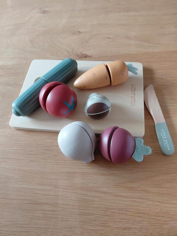 Houten Groenten Snijset - Little Dutch, Kinderen en Baby's, Speelgoed | Educatief en Creatief, Zo goed als nieuw, Knutselen, Bouwen