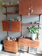 Vintage Wandmeubel Systeem - Flexibel Indelen!, Huis en Inrichting, Ophalen, Met deur(en), Teakhout, Zo goed als nieuw