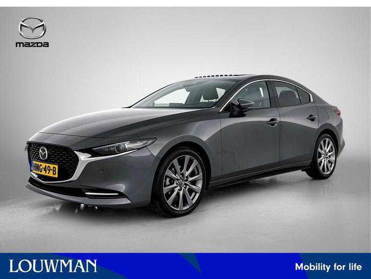 Mazda 3 2.0 e-SkyActiv-X M Hybrid 186 Takumi Schuifdak | Bos, Auto's, Mazda, Bedrijf, Te koop, 360° camera, ABS, Achteruitrijcamera