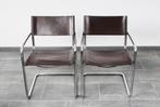 Set van 2 buisframe S34 stoelen van Linea Veam, Twee, Gebruikt, Metaal, Ophalen of Verzenden
