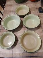 Emaille schaaltjes groen met groene rand, Antiek en Kunst, Ophalen of Verzenden