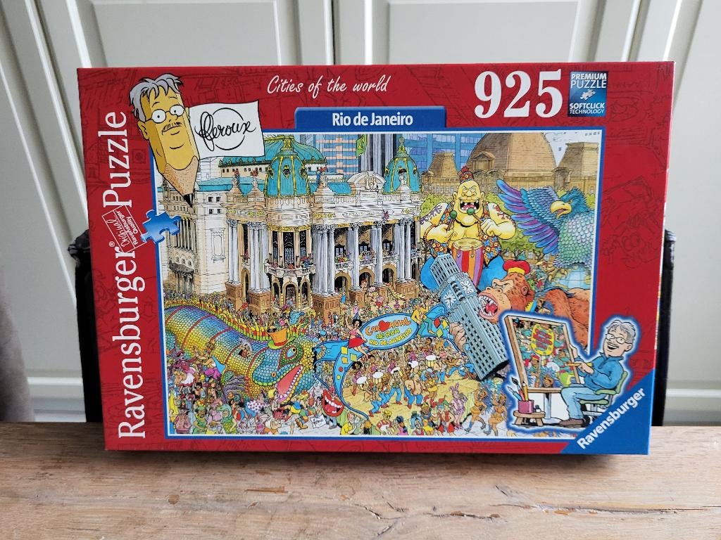 puzzel Cities of the world Rio de Janeiro Fleroux 925 st, Ophalen of Verzenden, 500 t/m 1500 stukjes, Zo goed als nieuw, Legpuzzel