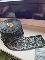 Grote rol polyester zwart kant met lijmlaagjes. Nieuw, Ophalen of Verzenden, Nieuw, Kant