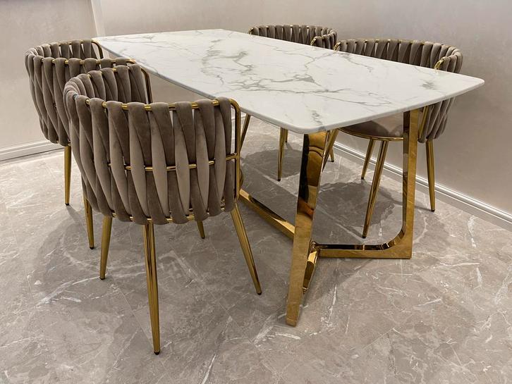 Echt marmeren eettafels 180cm nieuw in doos! Eetkamertafel, Huis en Inrichting, Tafels | Eettafels, Nieuw, 50 tot 100 cm, 200 cm of meer