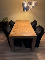Houten Eettafel, Huis en Inrichting, Tafels | Eettafels, Ophalen, Gebruikt, Eikenhout, 50 tot 100 cm