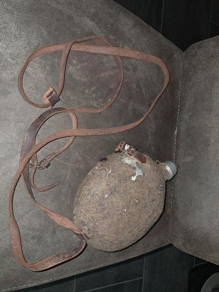 Oude KNIL veldfles, WO1 Duits model, naam Delamby?, Verzamelen, Militaria | Algemeen, Ophalen of Verzenden