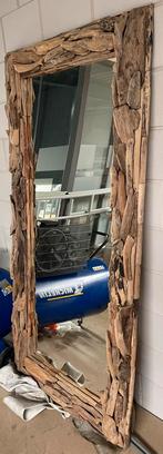 Spiegel met drijfhout frame - 180x80 cm, Ophalen, Zo goed als nieuw, 75 tot 100 cm, 150 tot 200 cm