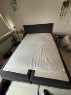 Boxspring 160x220 Antraciet Grijs - Z.s.m. Ophalen, Gebruikt, Tweepersoons, Ophalen of Verzenden, 160 cm