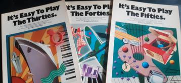 3 prachtige It's Easy to Play muziekboeken the 30, 40 en 50 beschikbaar voor biedingen