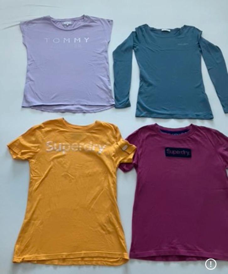 4 shirts Tommy/Marc O’polo/Superdry mt XS, Kleding | Dames, T-shirts, Zo goed als nieuw, Maat 34 (XS) of kleiner, Korte mouw, Ophalen of Verzenden