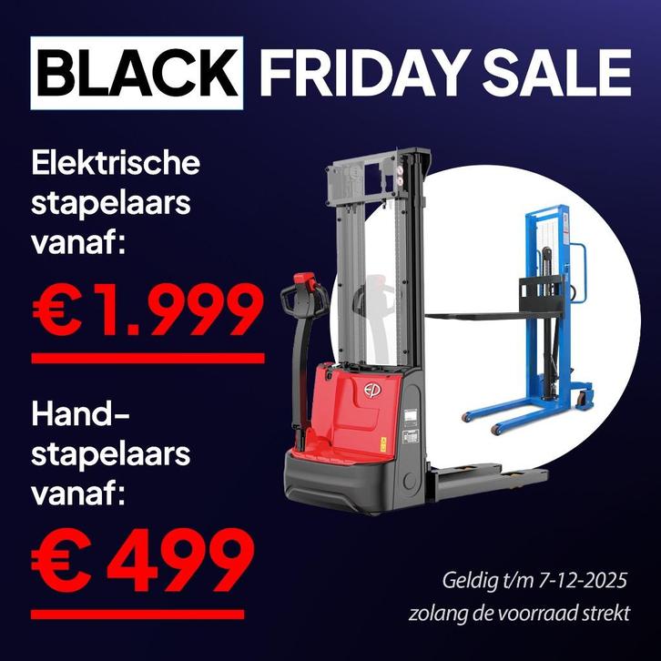 Black Friday Stapelaars – Direct uit voorraad!, Doe-het-zelf en Verbouw, Palletwagens en Pompwagens, Nieuw, Ophalen of Verzenden