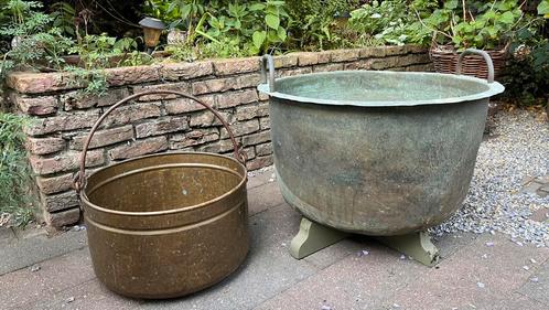 Antieke koperen ketelpotten, Antiek en Kunst, Antiek | Koper en Brons, Ophalen