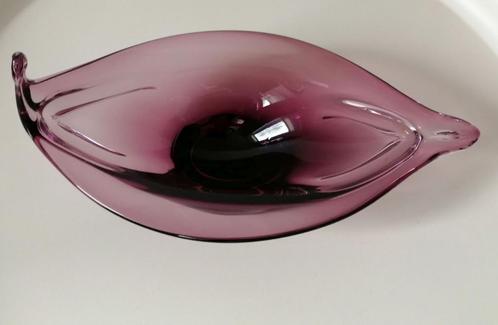 Murano glazen schaaltje violet / paars, jaren 60, Antiek en Kunst, Antiek | Glas en Kristal, Ophalen of Verzenden