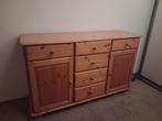 Houten dressoir met lades en deuren., Ophalen, Gebruikt, 100 tot 150 cm, Landelijk