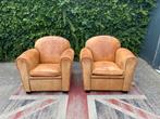 Bart van Bekhoven Artistiek schapen leren 2 x fauteuils !!, Huis en Inrichting, Fauteuils, Ophalen, Bart van Bekhoven, Gebruikt