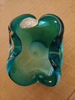 Murano Iced asbak, groen glas, Antiek en Kunst, Ophalen of Verzenden