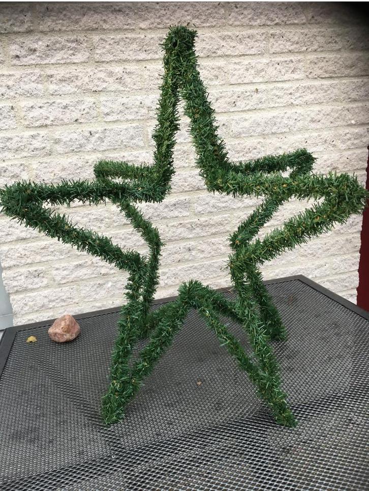 Grote decoratieve 3-D kerststerren (5x) met kerstgroen 60x60, Diversen, Kerst, Nieuw, Ophalen of Verzenden