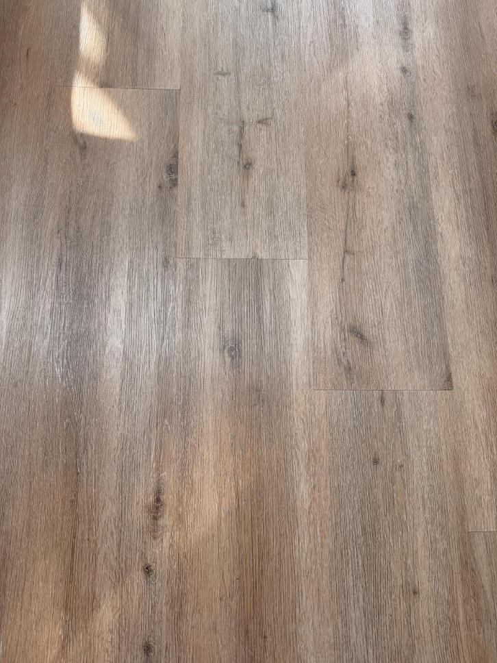 40m2 Klik PVC vloer licht gerookt eiken, Doe-het-zelf en Verbouw, Vloerdelen en Plavuizen, Zo goed als nieuw, Overige typen, Kunststof