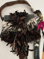 PH&T TAS zwart koeienhuid leer nieuwstaat, Sieraden, Tassen en Uiterlijk, Tassen | Damestassen, Ophalen, Zo goed als nieuw, Zwart