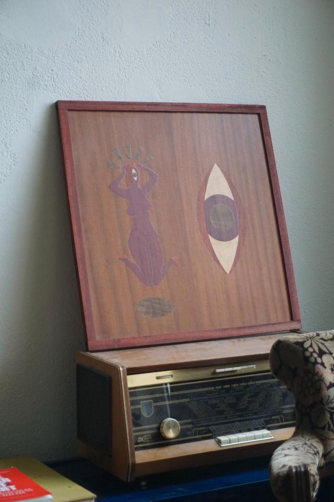 Houtfineer inlegwerk (handgemaakt), Antiek en Kunst, Kunst | Schilderijen | Modern, Ophalen