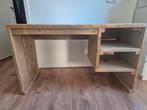 Steigerhouten bureau met 2 opbergvakken, Huis en Inrichting, Woonaccessoires | Zuilen en Pilaren, Ophalen, Gebruikt