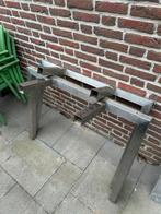 RVS Tafelpoten - Industrieel Design, Ophalen, Gebruikt, Metaal, Industrieel