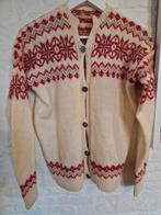 Noors wollen vest  handgemaakt maat M, Verzenden, Zo goed als nieuw, Maat 38/40 (M), Wit
