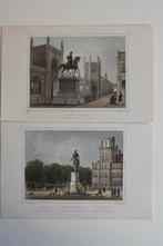 DEN HAAG WILLEM I en WILLEM II 2 Gravures Terwen 1858 GS9, Antiek en Kunst, Kunst | Etsen en Gravures, Verzenden