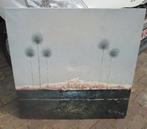 Leuk Modern Geschilderd Werk 'Desolaat Landschap' - 90x90, Ophalen of Verzenden