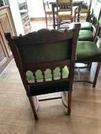 4 Antieke stoelen met groen velours bekleding, Ophalen