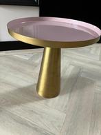 Bijzet Tafel Liz XL Roze, Huis en Inrichting, Tafels | Bijzettafels, Minder dan 55 cm, Metaal of Aluminium, Rond, Zo goed als nieuw