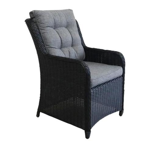 6x dublin zwarte stoel van wicker showroom, Tuin en Terras, Tuinstoelen, Zo goed als nieuw, Wicker, Ophalen of Verzenden