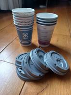 10 kartonnen bekers - 6 deksels, Ophalen of Verzenden, Nieuw