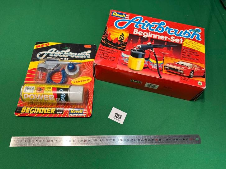 153 Revell 2x Airbrush begin/startset klein en groot blister, Hobby en Vrije tijd, Modeltreinen | H0, Zo goed als nieuw, Overige typen