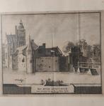 Het huis Adrichem van vooren en op de rechter side gravure, Ophalen of Verzenden