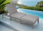 Ligbed grijs wicker, Tuin en Terras, Ligbedden, Ophalen, Zo goed als nieuw, Wicker