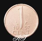 Te koop Koningin Juliana 1 cent uit 1957., Ophalen of Verzenden, Koningin Juliana, Overige waardes, Losse munt