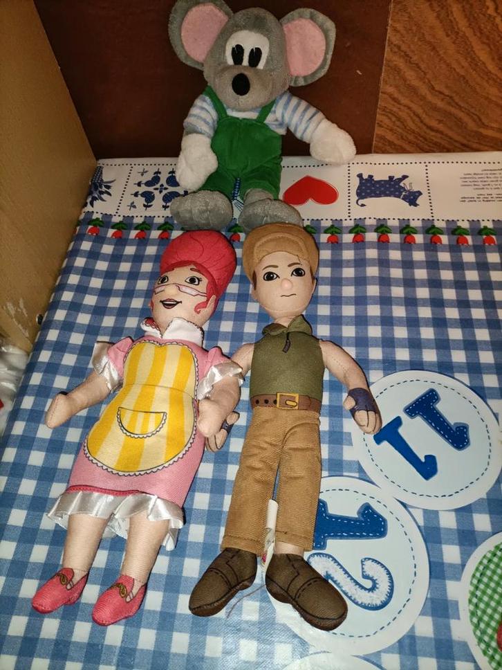 Mevrouw Suikerspin, Bennie Dom en Jul de Muis knuffel, Kinderen en Baby's, Speelgoed | Knuffels en Pluche, Ophalen of Verzenden