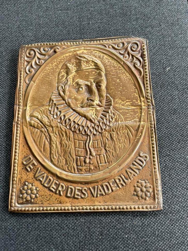 Willem van Oranje Messing Afbeelding, Antiek en Kunst, Antiek | Overige Antiek, Ophalen of Verzenden