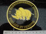 sticker 13 gemechaniseerde brigade logo neushoorn leger, Verzenden, Zo goed als nieuw, Bedrijf of Vereniging