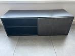 Ikea TV meubel zwart/grijs met druksluiting, Ophalen, Minder dan 50 cm, 100 tot 150 cm, Zo goed als nieuw