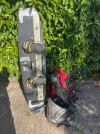 Naish Boxer 12m grijs + f-one 138cm board + Mystiq harnas, Watersport en Boten, Kitesurfen, Ophalen, Gebruikt, Kitesurf-set, Twintip
